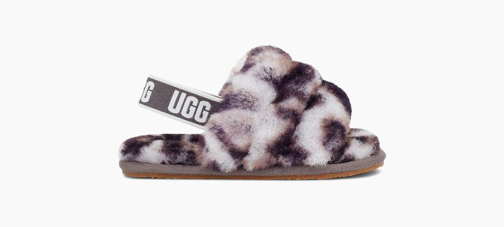 Ugg Slippers Canada - Ugg Kids' Fluff Yeah Her Print Leopard